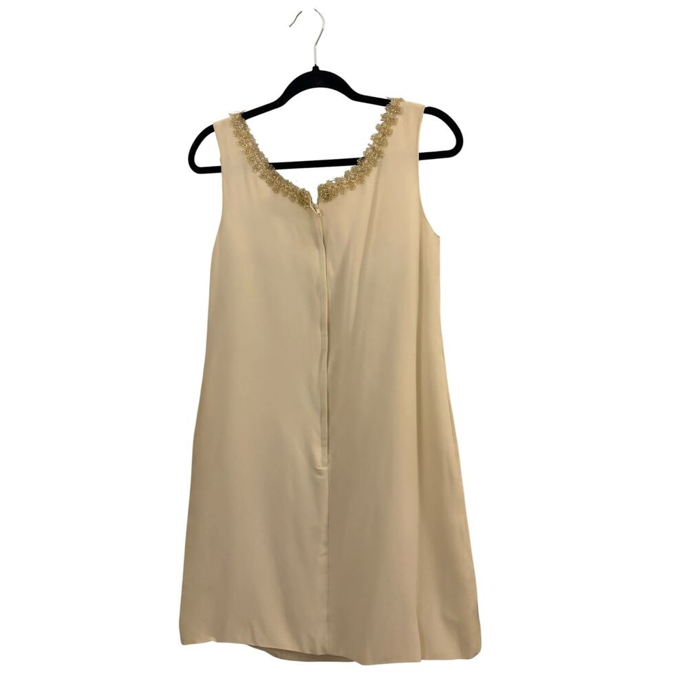 Vintage Sleeveless Cocktail Dress Large Bow Accent Retro Mod Elegant Evening - Picture 3 of 10